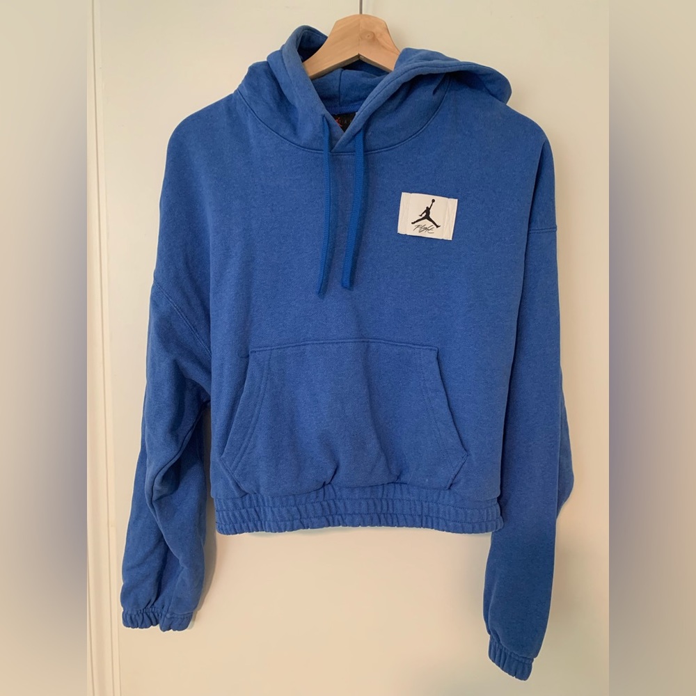 Nike Jordan Crop Hoodie Blue Size S